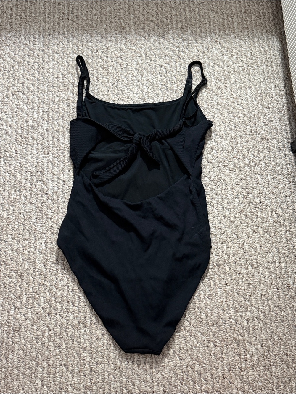 Aerie black ribbed one piece swimsuit - Picture 2 of 3